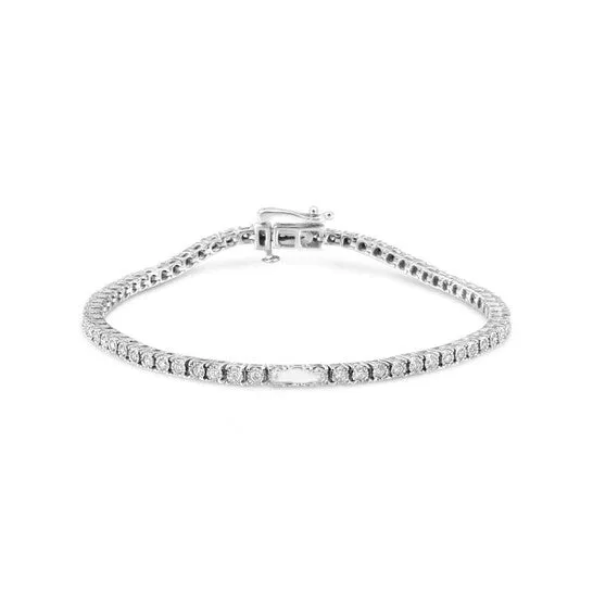 JMS always Bracelets Original Haus of Brilliance 14K White Gold 10 Cttw Miracle Set RoundCut Lab Grown Diamond Illusion Tennis Bracelet FG Color VS2SI1 Clarity Size 7 JMS always Bracelets Original Haus of Brilliance 14K White Gold 10 Cttw Miracle Set RoundCut Lab Grown Diamond Illusion Tennis Bracelet FG Color VS2SI1 Clarity Size 7