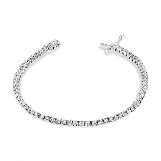 JMS always Bracelets Original Haus of Brilliance 14K White Gold 10 Cttw Miracle Set RoundCut Lab Grown Diamond Illusion Tennis Bracelet FG Color VS2SI1 Clarity Size 7 JMS always Bracelets Original Haus of Brilliance 14K White Gold 10 Cttw Miracle Set RoundCut Lab Grown Diamond Illusion Tennis Bracelet FG Color VS2SI1 Clarity Size 7