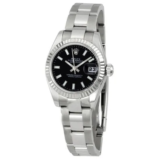 JMS always Bracelets Original Rolex Lady Datejust 26 Black Dial Stainless steel Oyster Bracelet Automatic Watch 179174BKSO JMS always Bracelets Original Rolex Lady Datejust 26 Black Dial Stainless steel Oyster Bracelet Automatic Watch 179174BKSO