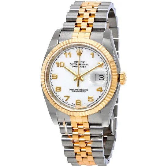 JMS always Bracelets Original Rolex Oyster Perpetual Datejust 36 White Dial Stainless Steel and 18K Yellow Gold Jubilee Bracelet Automatic Mens Watch 116233WAJ JMS always Bracelets Original Rolex Oyster Perpetual Datejust 36 White Dial Stainless Steel and 18K Yellow Gold Jubilee Bracelet Automatic Mens Watch 116233WAJ