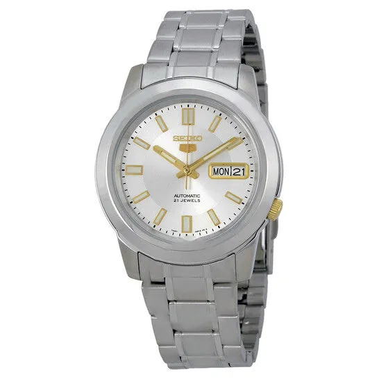 JMS always Bracelets Original Seiko 5 Silver Stainless Steel Automatic Mens Watch SNKK09 JMS always Bracelets Original Seiko 5 Silver Stainless Steel Automatic Mens Watch SNKK09
