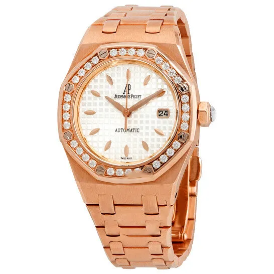 JMS always Earrings Original Audemars Piguet Royal Oak Silver Dial 18k Rose Gold Ladies Watch 77321ORZZ1230OR01A JMS always Earrings Original Audemars Piguet Royal Oak Silver Dial 18k Rose Gold Ladies Watch 77321ORZZ1230OR01A