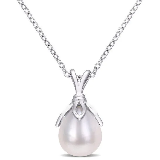 JMS always Necklaces Original AMOUR 859mm Freshwater Cultured Pearl Drop Pendant with Chain In Sterling Silver JMS always Necklaces Original AMOUR 859mm Freshwater Cultured Pearl Drop Pendant with Chain In Sterling Silver