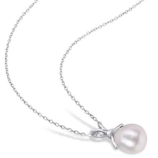 JMS always Necklaces Original AMOUR 859mm Freshwater Cultured Pearl Drop Pendant with Chain In Sterling Silver JMS always Necklaces Original AMOUR 859mm Freshwater Cultured Pearl Drop Pendant with Chain In Sterling Silver