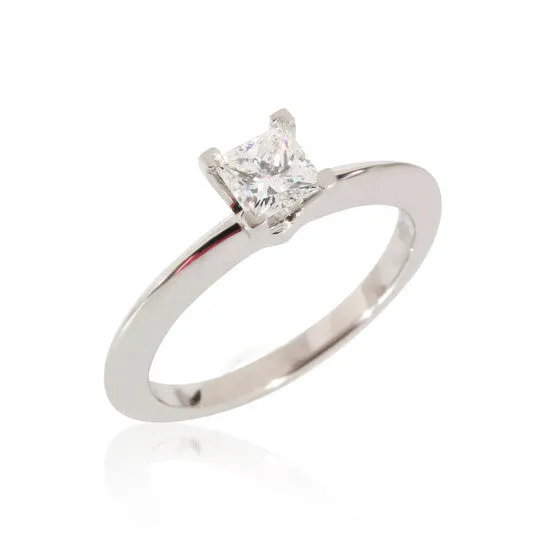 JMS always Original PreOwned Tiffany Co Princess Cut Diamond Engagement Ring in Platinum F VVS2 032 CT Rings JMS always Original PreOwned Tiffany Co Princess Cut Diamond Engagement Ring in Platinum F VVS2 032 CT Rings