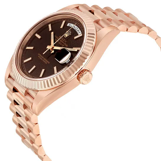 JMS always Original Rolex DayDate 40 Chocolate Dial 18K Everose Gold President Automatic Mens Watch 228235CHSP PreStyled Sets JMS always Original Rolex DayDate 40 Chocolate Dial 18K Everose Gold President Automatic Mens Watch 228235CHSP PreStyled Sets