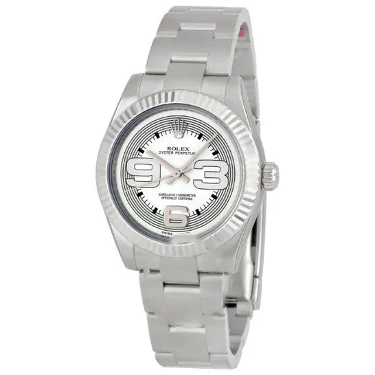 JMS always Original Rolex No Date Silver Dial Oversized Arabic Markers 18k White Gold Fluted Bezel Unisex Watch 177234SMAXI Earrings JMS always Original Rolex No Date Silver Dial Oversized Arabic Markers 18k White Gold Fluted Bezel Unisex Watch 177234SMAXI Earrings