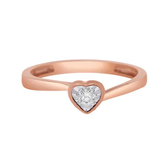 JMS always Rings Original Bliss 18K Rose Gold Diamond Heart Halo Ring sz 65 20086513 JMS always Rings Original Bliss 18K Rose Gold Diamond Heart Halo Ring sz 65 20086513