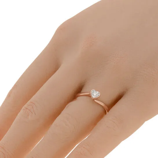 JMS always Rings Original Bliss 18K Rose Gold Diamond Heart Halo Ring sz 65 20086513 JMS always Rings Original Bliss 18K Rose Gold Diamond Heart Halo Ring sz 65 20086513
