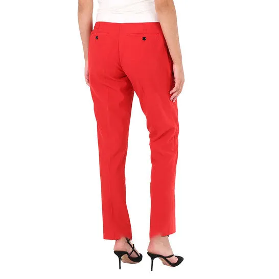 JMS always Rings Original Burberry Ladies Bright Red Hanover Twotone Wool Tailored Trousers JMS always Rings Original Burberry Ladies Bright Red Hanover Twotone Wool Tailored Trousers