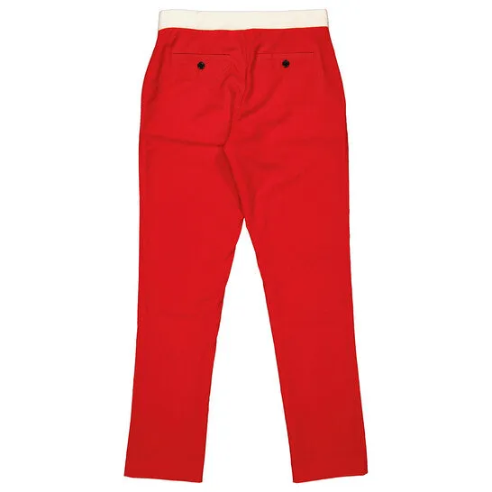 JMS always Rings Original Burberry Ladies Bright Red Hanover Twotone Wool Tailored Trousers JMS always Rings Original Burberry Ladies Bright Red Hanover Twotone Wool Tailored Trousers