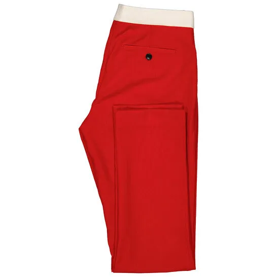 JMS always Rings Original Burberry Ladies Bright Red Hanover Twotone Wool Tailored Trousers JMS always Rings Original Burberry Ladies Bright Red Hanover Twotone Wool Tailored Trousers