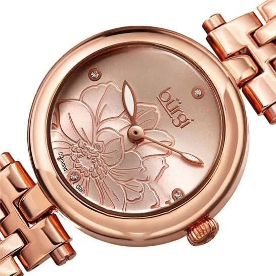 JMS always Watches Original Burgi Flower Marker Quartz Diamond Ladies Watch BUR223RG JMS always Watches Original Burgi Flower Marker Quartz Diamond Ladies Watch BUR223RG