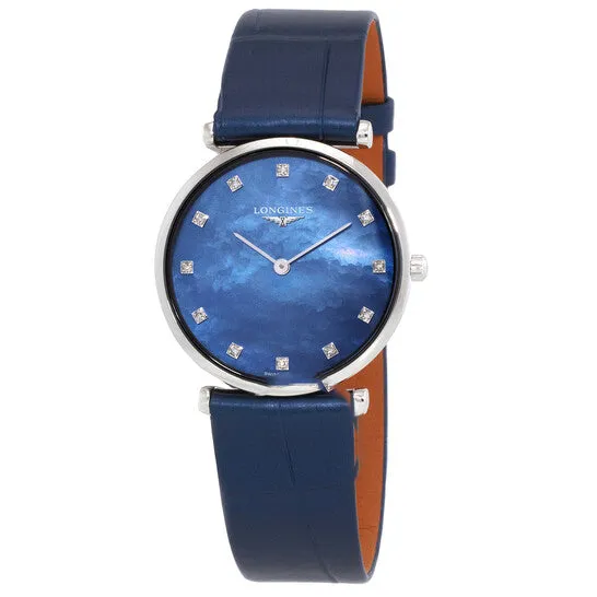 JMS always Watches Original Longines La Grande Classique Quartz Diamond Blue Mother of Pearl Dial Ladies Watch L45124812 JMS always Watches Original Longines La Grande Classique Quartz Diamond Blue Mother of Pearl Dial Ladies Watch L45124812