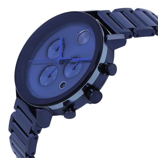 JMS always Watches Original Movado Bold Evolution Chronograph Quartz Blue Dial Ladies Watch 3600790 JMS always Watches Original Movado Bold Evolution Chronograph Quartz Blue Dial Ladies Watch 3600790