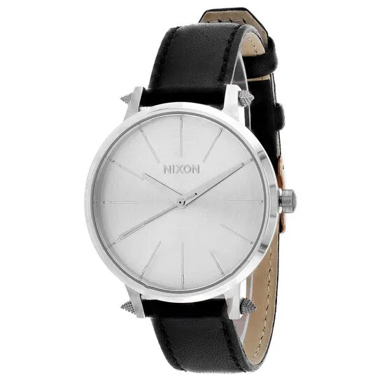 JMS always Watches Original Nixon Kensington Leather Silvertone Dial Ladies Watch A1083149 JMS always Watches Original Nixon Kensington Leather Silvertone Dial Ladies Watch A1083149