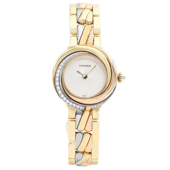 JMS always Watches Original Preowned Cartier Must De Trinity Quartz Diamond White Dial Ladies Watch 2357 JMS always Watches Original Preowned Cartier Must De Trinity Quartz Diamond White Dial Ladies Watch 2357