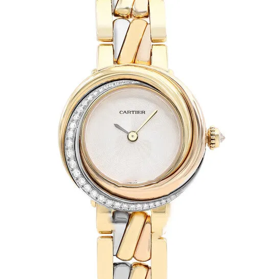 JMS always Watches Original Preowned Cartier Must De Trinity Quartz Diamond White Dial Ladies Watch 2357 JMS always Watches Original Preowned Cartier Must De Trinity Quartz Diamond White Dial Ladies Watch 2357