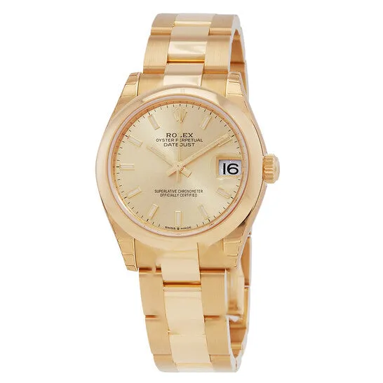 JMS always Watches Original Rolex Datejust 31 Automatic Champagne Dial Ladies 18kt Yellow Gold Oyster Watch 278248CSO JMS always Watches Original Rolex Datejust 31 Automatic Champagne Dial Ladies 18kt Yellow Gold Oyster Watch 278248CSO