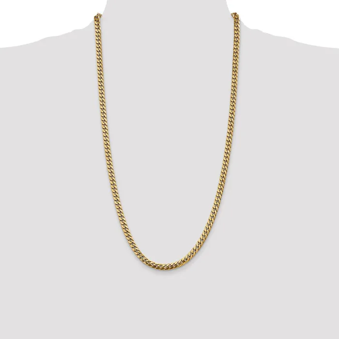 MDS Necklaces 14K 28 inch 5mm Solid Miami Cuban Link with Lobster Clasp Chain Necklace MDS Necklaces 14K 28 inch 5mm Solid Miami Cuban Link with Lobster Clasp Chain Necklace