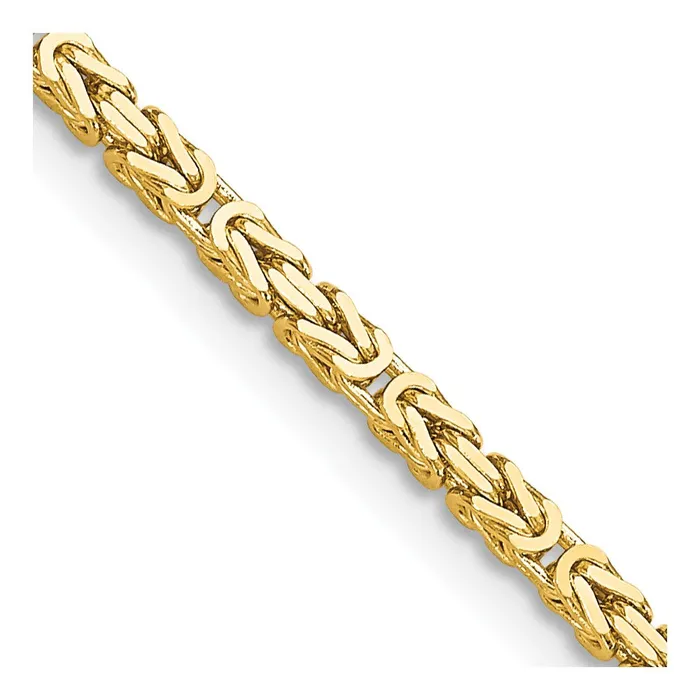 MDS Necklaces 14K Yellow Gold 22 inch 2mm Byzantine with Lobster Clasp Chain Necklace MDS Necklaces 14K Yellow Gold 22 inch 2mm Byzantine with Lobster Clasp Chain Necklace