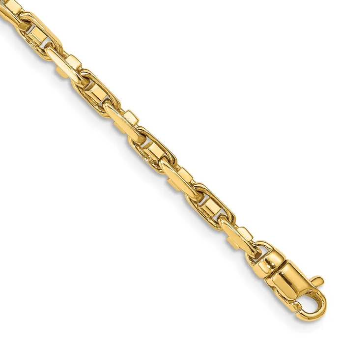 MDS Necklaces Solid 14K Yellow Gold 18 inch 38mm Polished Fancy Link with Lobster Clasp Chain Necklace MDS Necklaces Solid 14K Yellow Gold 18 inch 38mm Polished Fancy Link with Lobster Clasp Chain Necklace