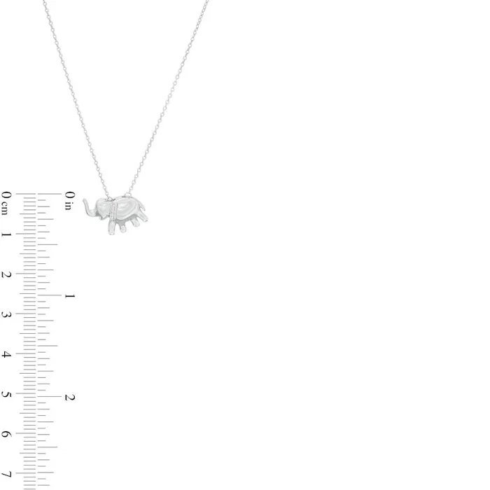 Natural Diamond Accent Elephant Pendant in Sterling Silver Goldia Necklaces Natural Diamond Accent Elephant Pendant in Sterling Silver Goldia Necklaces