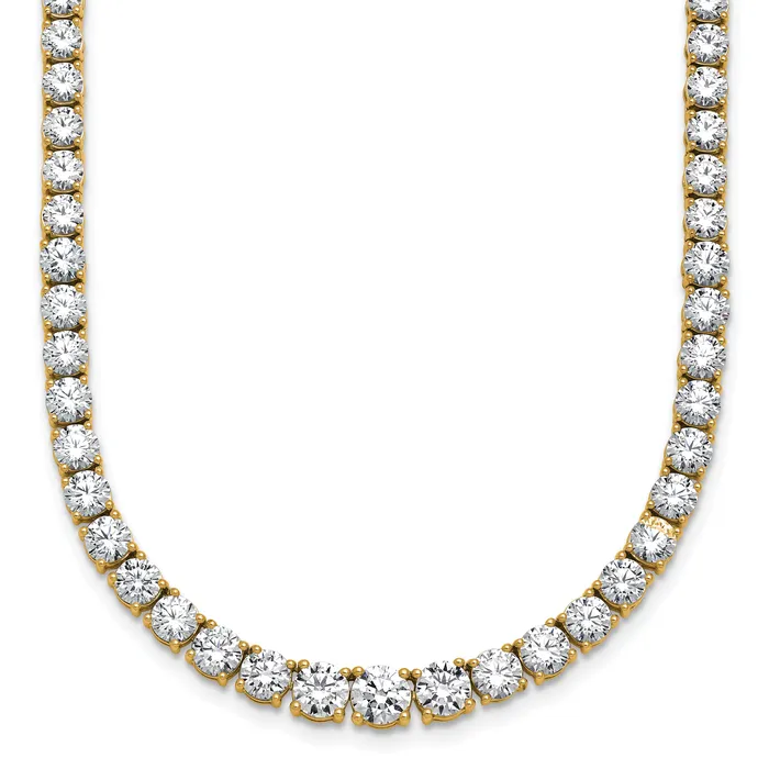 Necklaces 14k Yellow Gold 18 78 Ct Lab Grown Diamond VSSI G Round 18 inch Graduated Tennis Necklace Goldia Necklaces 14k Yellow Gold 18 78 Ct Lab Grown Diamond VSSI G Round 18 inch Graduated Tennis Necklace Goldia