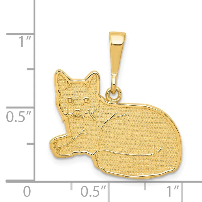 Necklaces 14k Yellow Gold Russian Blue Cat Pendant Goldia