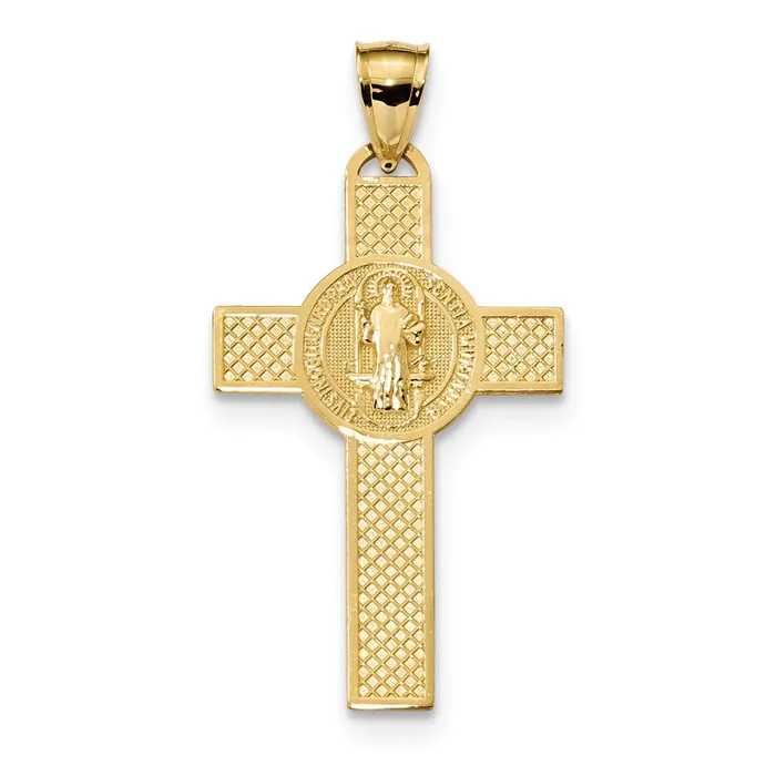 Necklaces 14k Yellow Gold San Benito 2Sided Cross Pendant Goldia