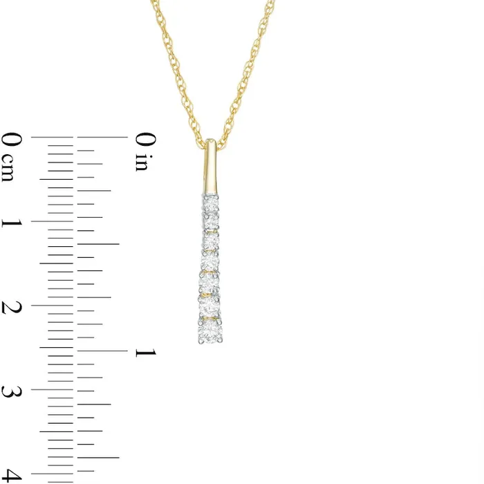 Necklaces Goldia 033 CT TW Journey Natural Diamond Pendant in 10K Yellow Gold Necklaces Goldia 033 CT TW Journey Natural Diamond Pendant in 10K Yellow Gold