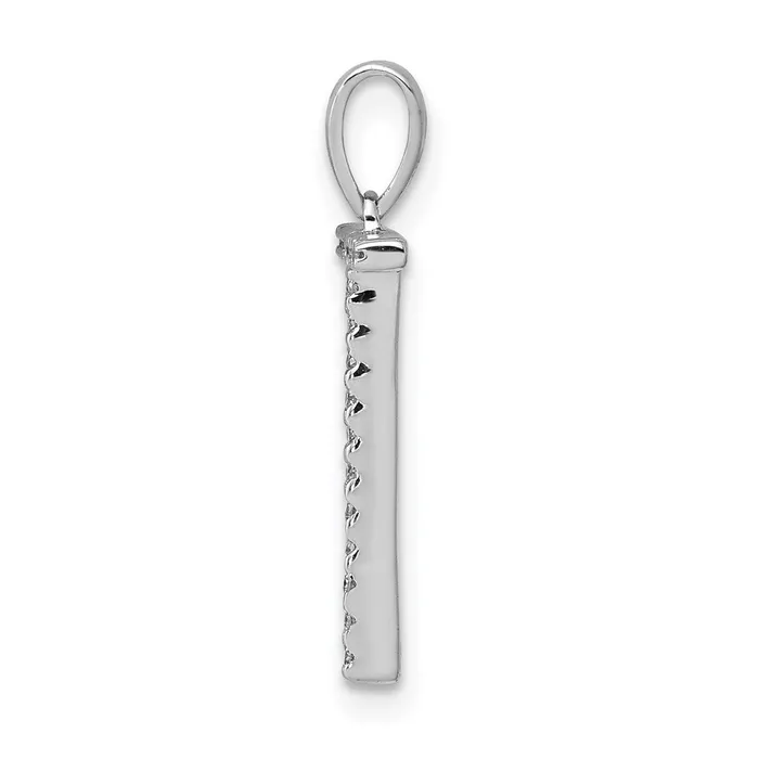 Necklaces Goldia 14K White Gold Real Diamond Letter T Initial Pendant