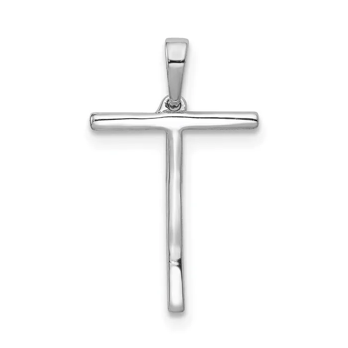 Necklaces Goldia 14K White Gold Real Diamond Letter T Initial Pendant