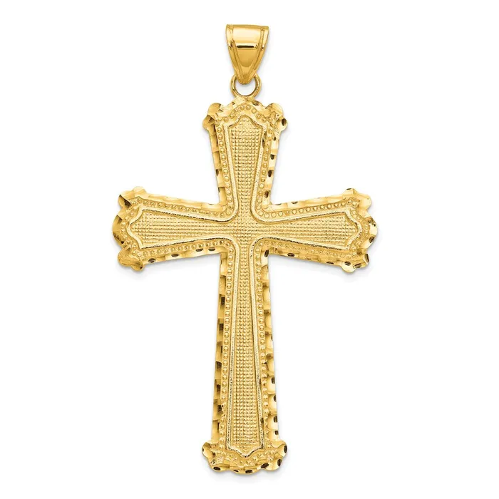 Necklaces Goldia 14k Yellow Gold Diamondcut Cross Pendant