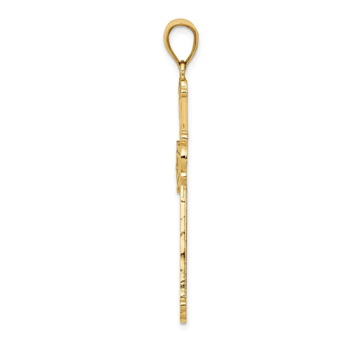 Necklaces Goldia 14k Yellow Gold Diamondcut Cross Pendant