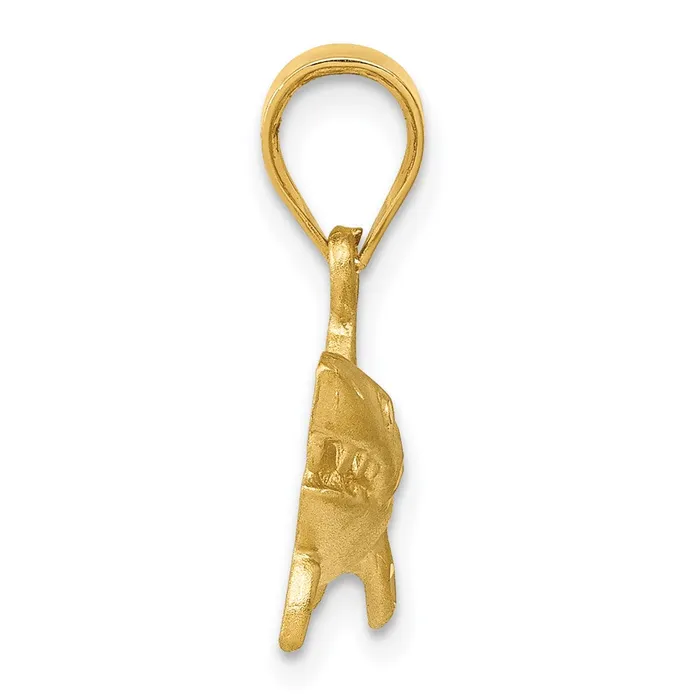 Necklaces Goldia 14k Yellow Gold Satin DiamondCut Shark Pendant