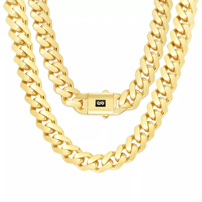 Necklaces Goldiacom 10k Yellow Gold Royal Monaco Miami Cuban Link Curb 17mm Mens Chain Necklace 24 Necklaces Goldiacom 10k Yellow Gold Royal Monaco Miami Cuban Link Curb 17mm Mens Chain Necklace 24
