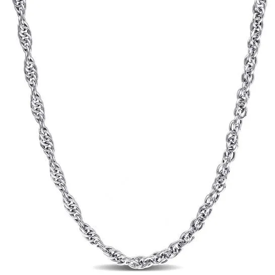 Necklaces JMS always Original AMOUR 37mm Singapore Necklace In Sterling Silver 20 Necklaces JMS always Original AMOUR 37mm Singapore Necklace In Sterling Silver 20