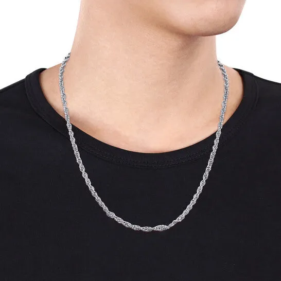 Necklaces JMS always Original AMOUR 37mm Singapore Necklace In Sterling Silver 20 Necklaces JMS always Original AMOUR 37mm Singapore Necklace In Sterling Silver 20