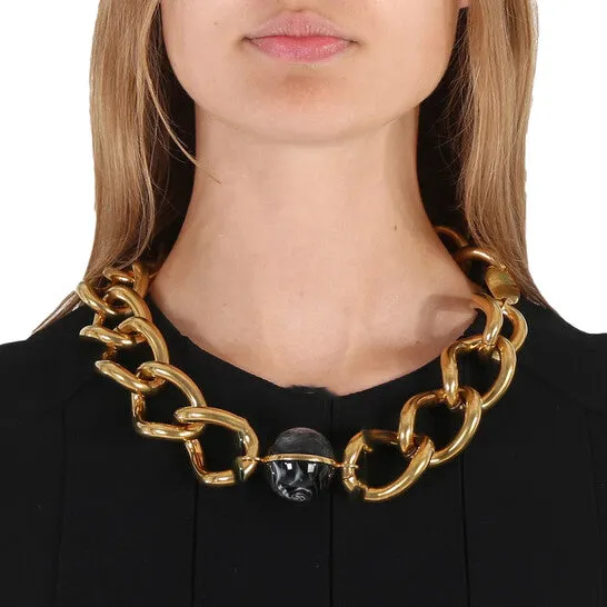 Necklaces JMS always Original Burberry Vintage Dark Brass Heart And Marbled Resin Charm Chain Necklace Necklaces JMS always Original Burberry Vintage Dark Brass Heart And Marbled Resin Charm Chain Necklace