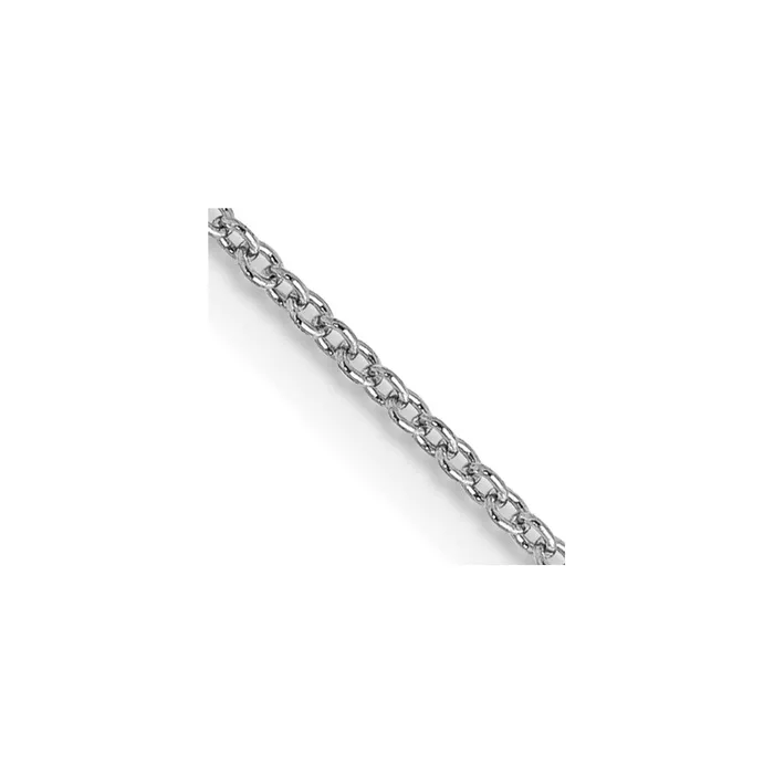 Necklaces MDS 14K White Gold 16 inch 9mm Cable with Spring Ring Clasp Chain Necklace Necklaces MDS 14K White Gold 16 inch 9mm Cable with Spring Ring Clasp Chain Necklace
