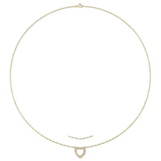 Necklaces Original AMOUR 110 CT TW Diamond Heart Necklace In 14K Yellow Gold JMS always Necklaces Original AMOUR 110 CT TW Diamond Heart Necklace In 14K Yellow Gold JMS always