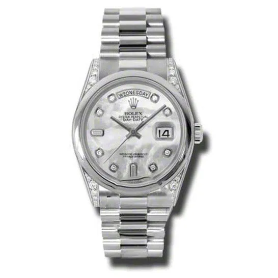 Necklaces Original Rolex DayDate Mother Of Pearl Dial Platinum President Automatic Mens Watch 118296MDP JMS always Necklaces Original Rolex DayDate Mother Of Pearl Dial Platinum President Automatic Mens Watch 118296MDP JMS always