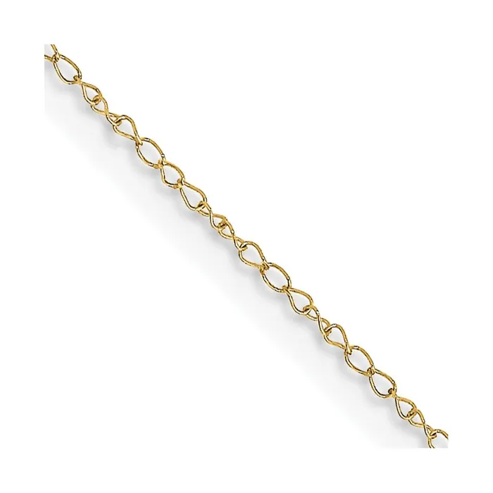 Necklaces QGold 10K Yellow Gold 42mm Carded Curb Chain Necklace