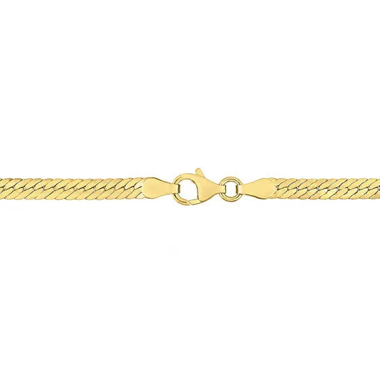 Original AMOUR Herringbone Chain Necklace In Yellow Plated Sterling Silver 18 In JMS always Necklaces Original AMOUR Herringbone Chain Necklace In Yellow Plated Sterling Silver 18 In JMS always Necklaces