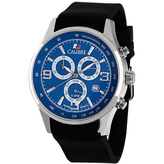 Original Calibre Mauler Blue Dial Chronograph Black Rubber Mens Watch SC4M104003 JMS always Watches