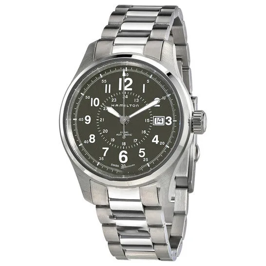 Original Hamilton Khaki Field Green Dial Stainless Steel Mens Watch H70595163 JMS always Bracelets Original Hamilton Khaki Field Green Dial Stainless Steel Mens Watch H70595163 JMS always Bracelets