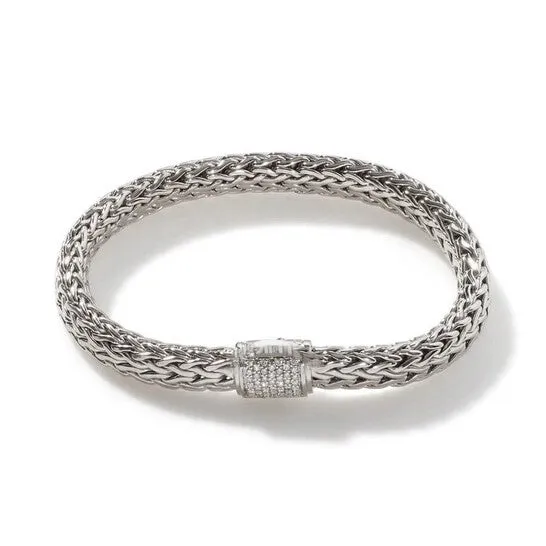 Original John Hardy Classic Chain Silver Diamond Pave Medium Bracelet 024ct Size M BBP90402DIXM JMS always Bracelets Original John Hardy Classic Chain Silver Diamond Pave Medium Bracelet 024ct Size M BBP90402DIXM JMS always Bracelets