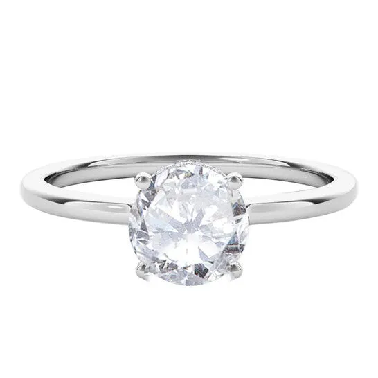 Original Maulijewels 18K Solid White Gold 106 Carat Round White Diamond HI SI1SI2 Solitaire Engagement Ring JMS always Rings Original Maulijewels 18K Solid White Gold 106 Carat Round White Diamond HI SI1SI2 Solitaire Engagement Ring JMS always Rings