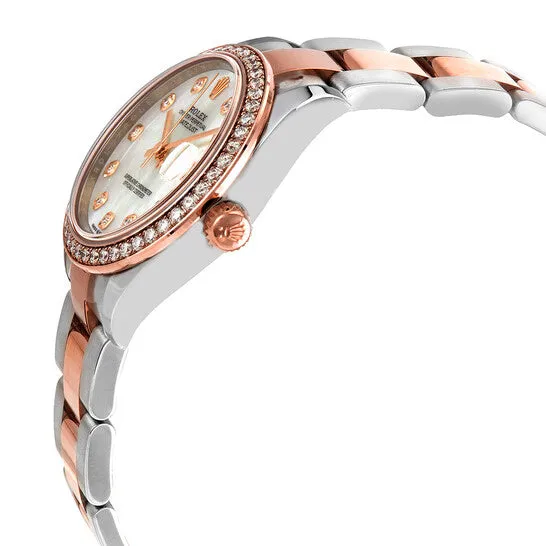 Original Rolex Datejust Mother of Pearl Diamond Dial Automatic Ladies Steel and Everose Gold Oyster Watch 278381MDO JMS always Necklaces Original Rolex Datejust Mother of Pearl Diamond Dial Automatic Ladies Steel and Everose Gold Oyster Watch 278381MDO JMS always Necklaces